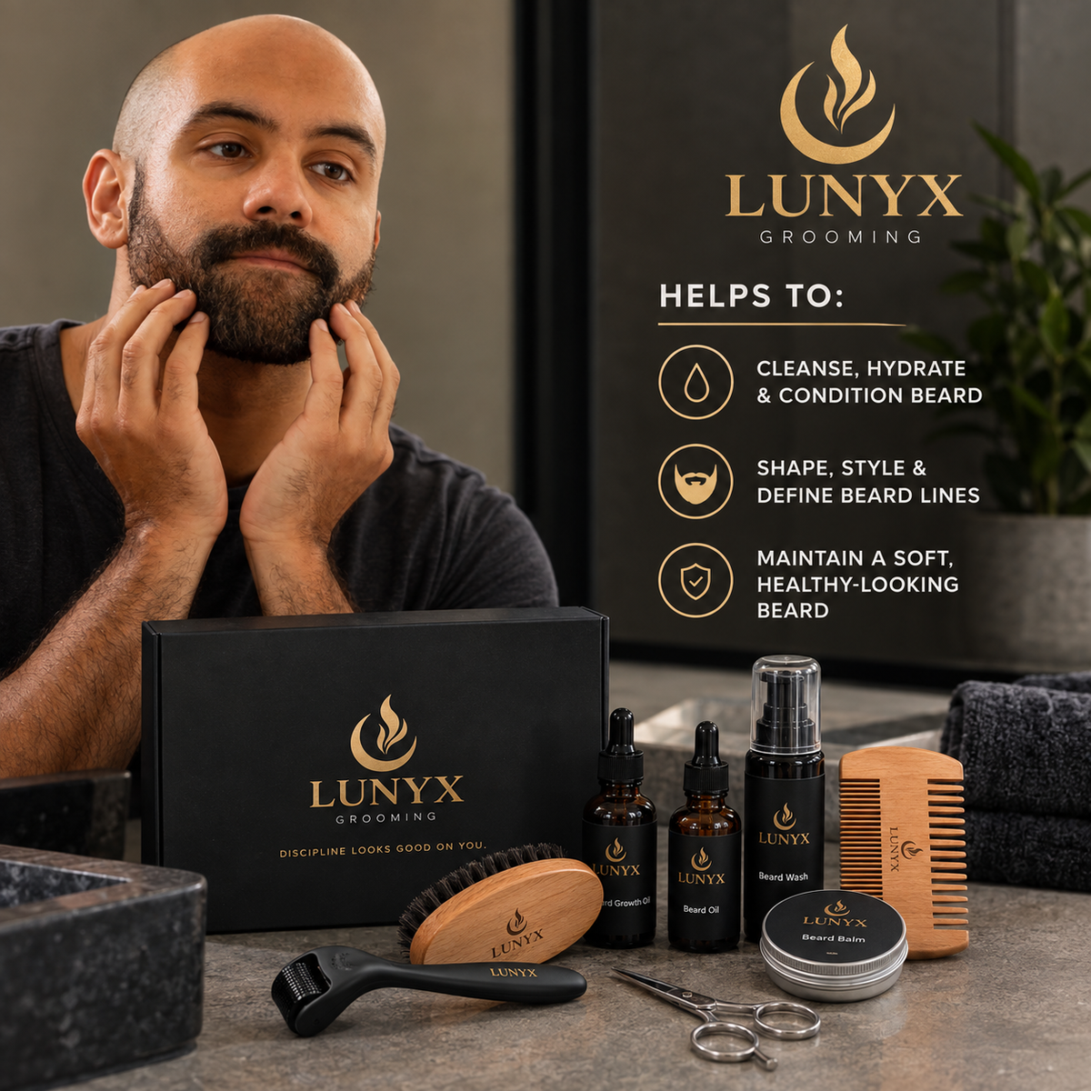 LUNYX Signature 8-Piece Beard Grooming Kit